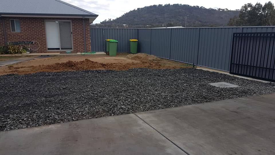 Access route for residential retaining wall equipment